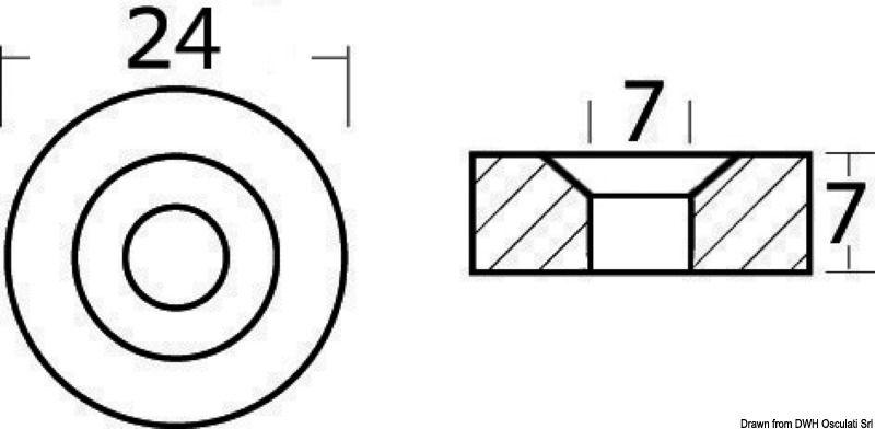 Anodo zinco Mercury a rondella