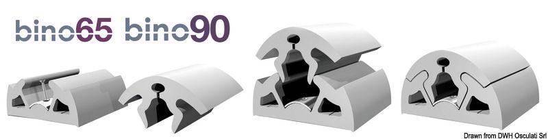 Profilo parabordo BINO 65 grigio