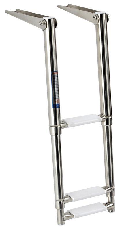 Scaletta inox telescopica stretta 3 gradini bianchi