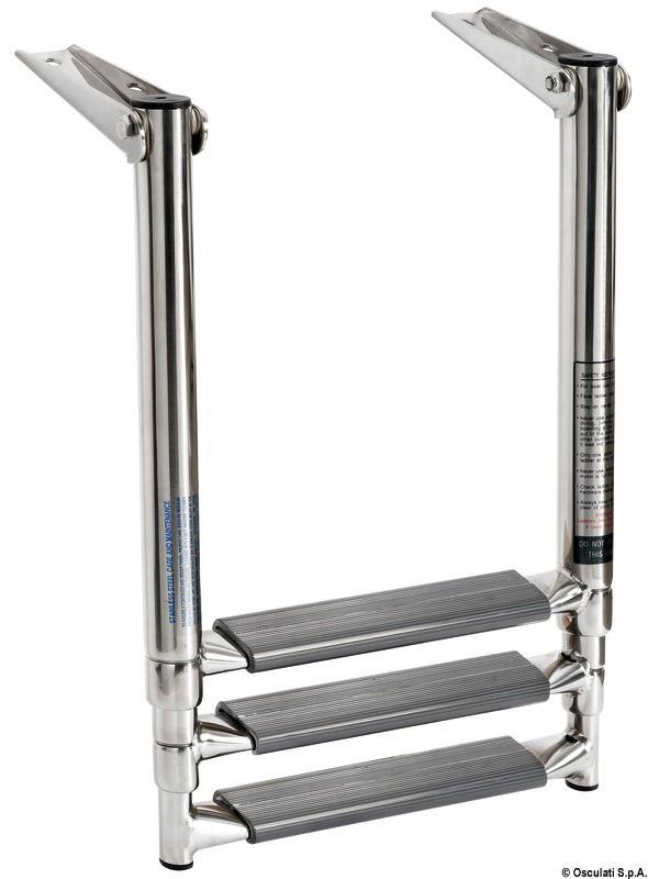 Scaletta telescopica per plancetta con tubi ovali