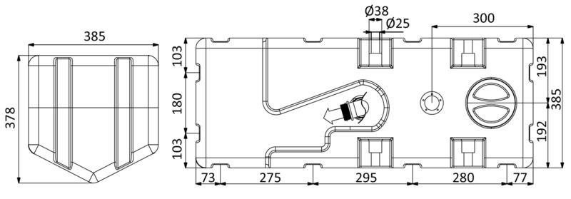 Serbatoio+maceratore 24 V 110 l
