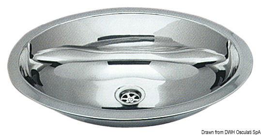 Lavello inox ovale 510 x 390 mm