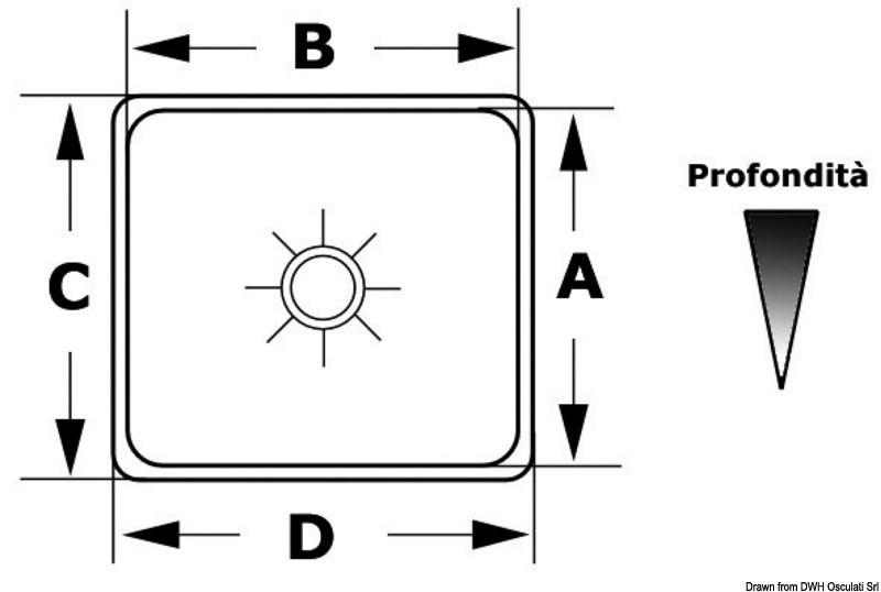 Lavello inox 175 x 325 x 150 mm