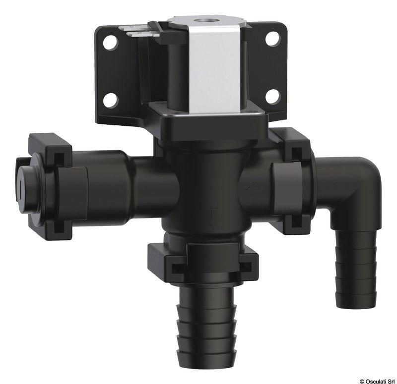 Elettrovalvola ed anti-sifone in tecnopolimero 24V