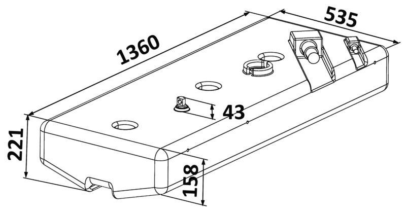 Serbatoio Polietilene 116 l