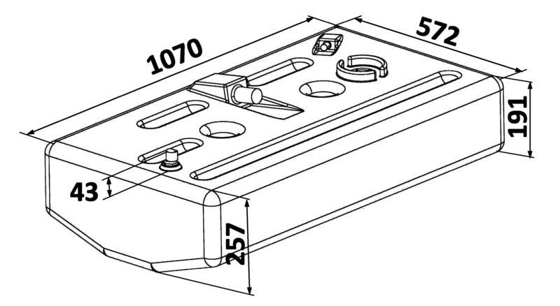 Serbatoio carburante Polietilene 120 LT