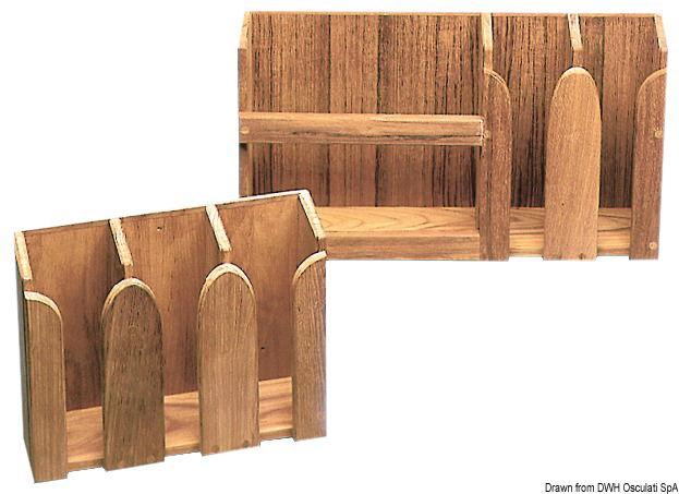 Porta piatti teak 490x106x228 mm