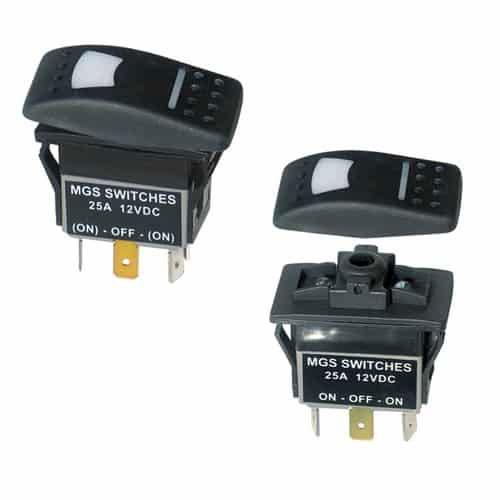 INTERRUTTORE CON BASCULA INTERCAMBIABILE