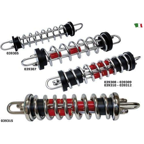 MOLLE PER ORMEGGIO IN ACCIAIO INOX E MOLLAFLEX-ELASTOMERO