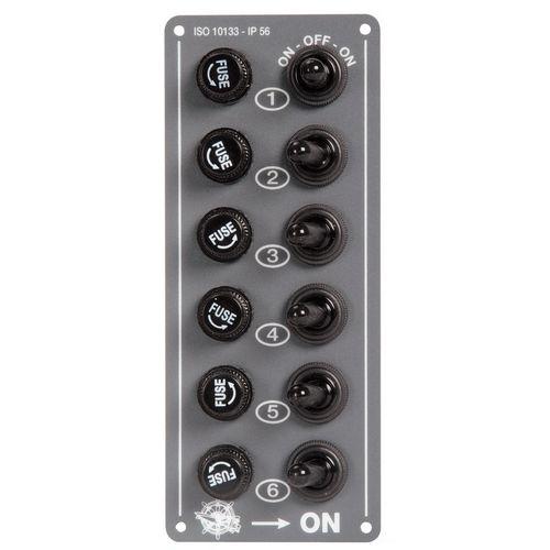 PANNELLO ELETTRICO CON INTERRUTTORI E CAPPUCCIO IN GOMMA