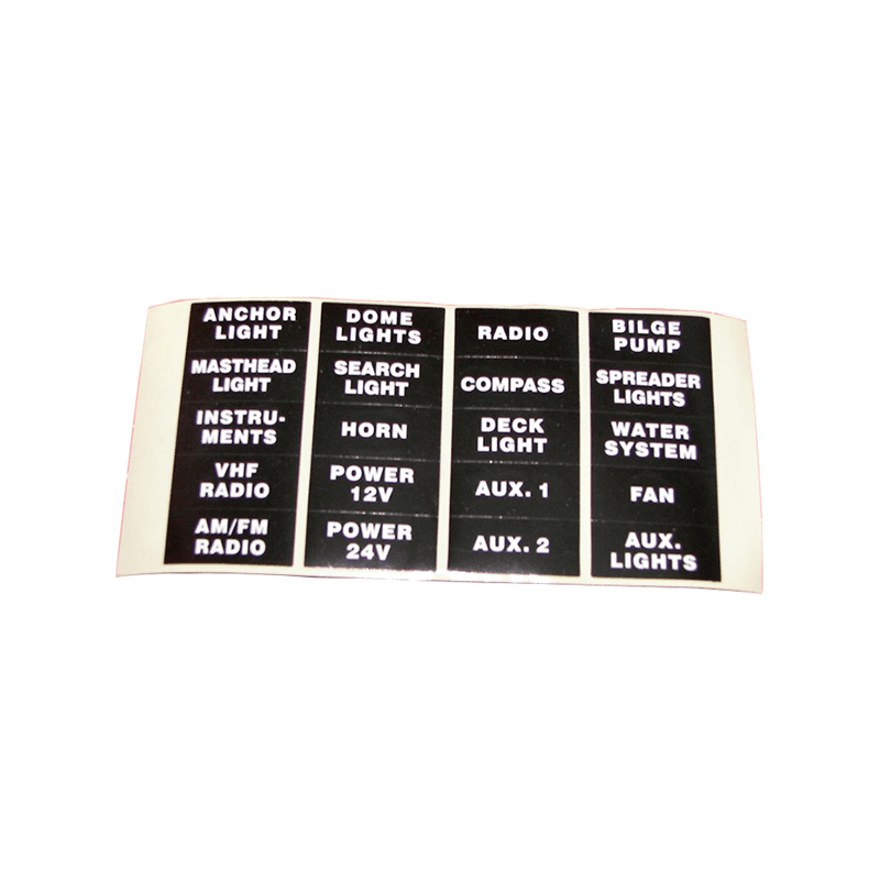 SERIE SIMBOLI ADESIVI PER INTERRUTTORI