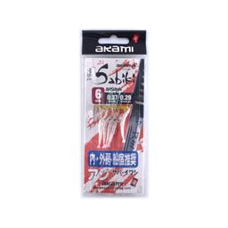 Sabiki Shrimp Akami Serie AKSHWH – Montatura da pesca 5 Ami Gold con Gamberetti