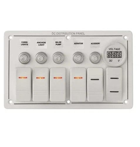 PANNELLO COMANDI 5 INTERRUTTORE E TESTER BATTERIE