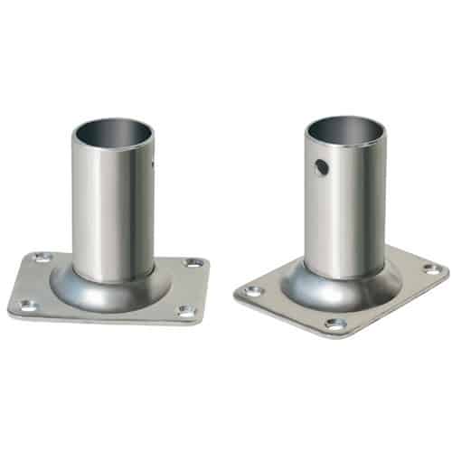 2 Supporti Per Canna Da Pesca In Acciaio Inox - Regolabili 360° Con Picchetto, Rosso E Blu