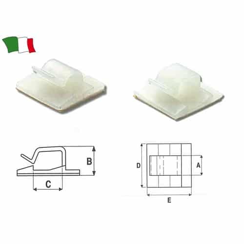 SUPPORTO ADESIVO PER CAVI TONDI
