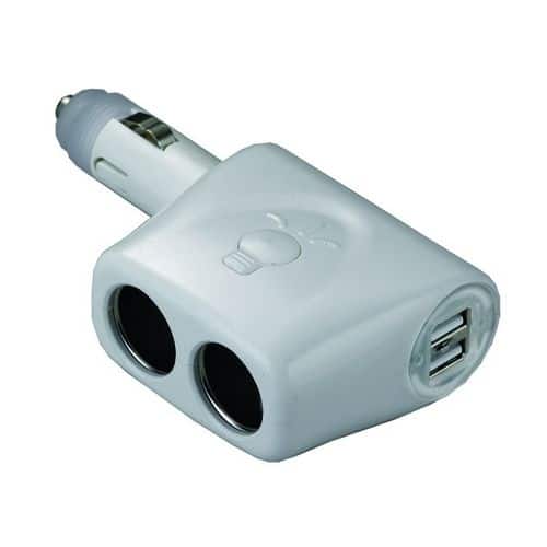 SDOPPIATORE PRESA ACCENDISIGARI CON USB
