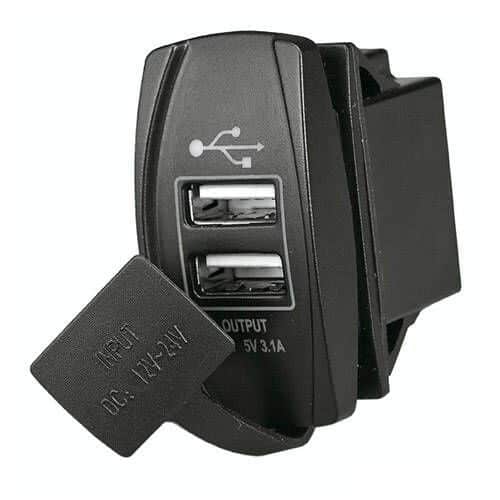 PRESA DOPPIA USB RETTANGOLARE
