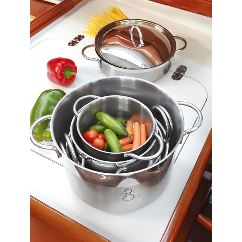 BATTERIA DA CUCINA IMPILABILE SET 11 PEZZI - immagine 3