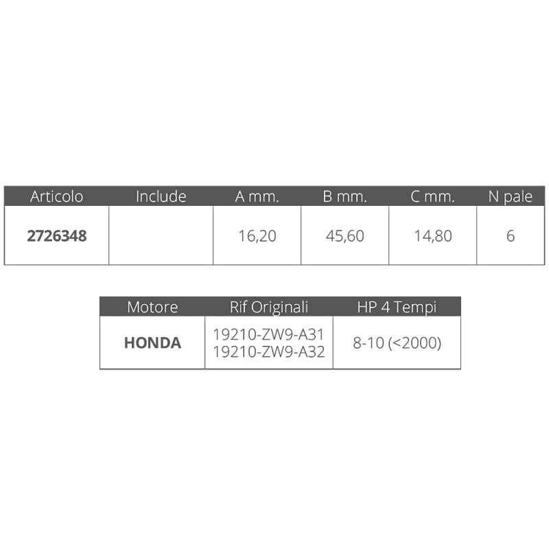 GIRANTE HONDA 4T 8-10HP - immagine 2