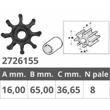 girante per motore entrobordo jabsco
