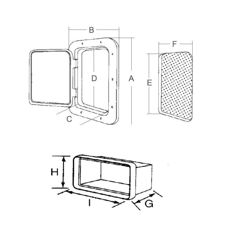 SPORTELLO CONTENITORE MM.357X606X320P - immagine 2
