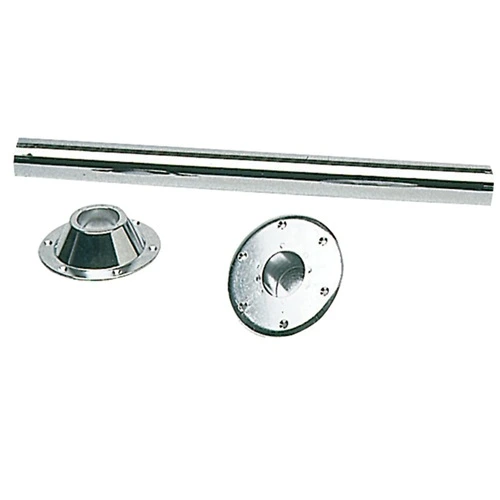 gambo tavolo in acciaio inox completo di base alluminio