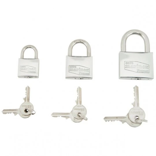 kit set 3 lucchetti da 30 in acciaio inox
