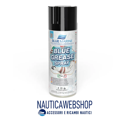 confezione grasso a spray blu' per settore nautico e pesca