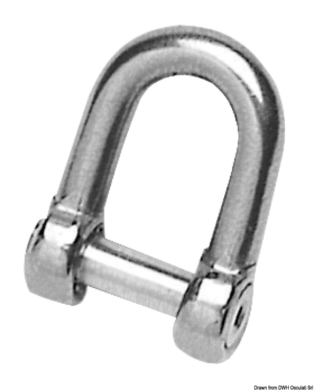 In acciaio inox AISI 316. Permettono all’ancora di infilarsi nei musoni di prua senza incattivarsi.