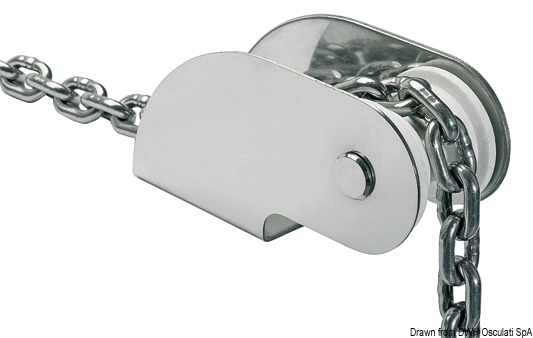 Fabbricati in acciaio inox 304 lucidato. Pulegge in nylon.