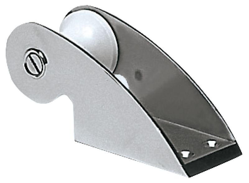 Musone in acciaio inox AISI 316 microfuso e lucidato a specchio, con puleggia in nylon.