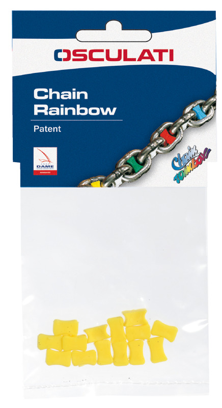 Costituito da inserti in plastica colorati da incastrare nelle maglie della catena. Sufficiente a marcare 25 cm di catena calibrata.