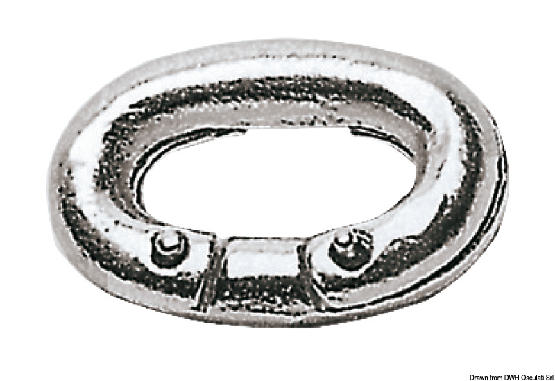 In acciaio inox per catena calibrata.