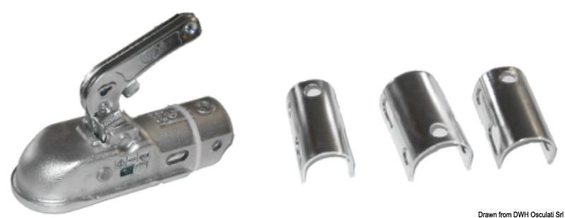 Giunto a sfera universale per tutti i carrelli rimorchio. Disponibile in tutte le misure.