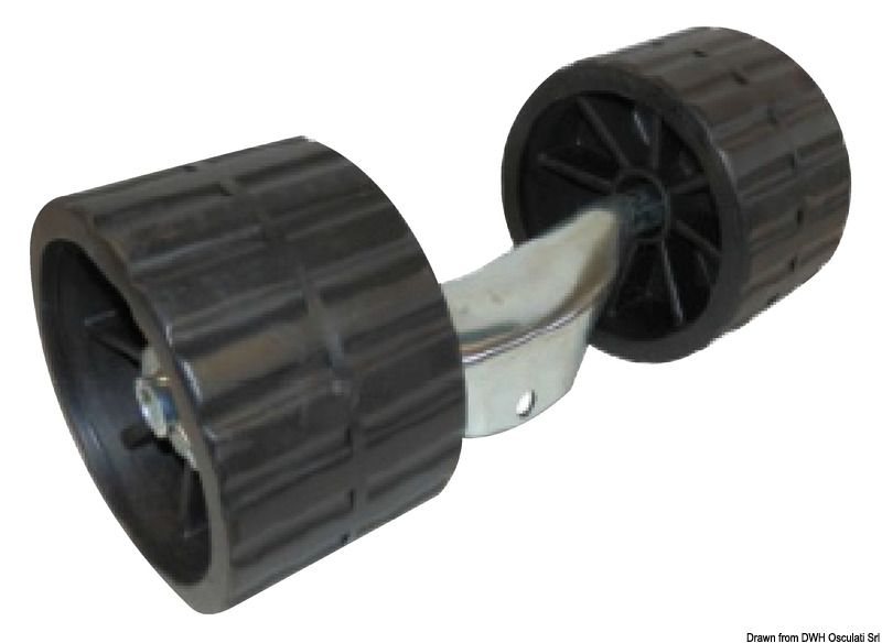 Predisposti per tubi da 40 mm. Dotati di dispositivo di fermo che evita ai rulli di mettersi in verticale quando il carrello è scarico.