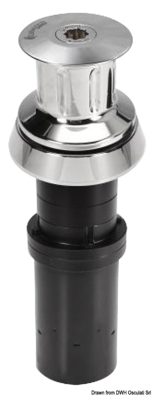 Carcassa in acciaio inox AISI 316, motore stagno IP67.Consigliato per barche fino a 14 m.