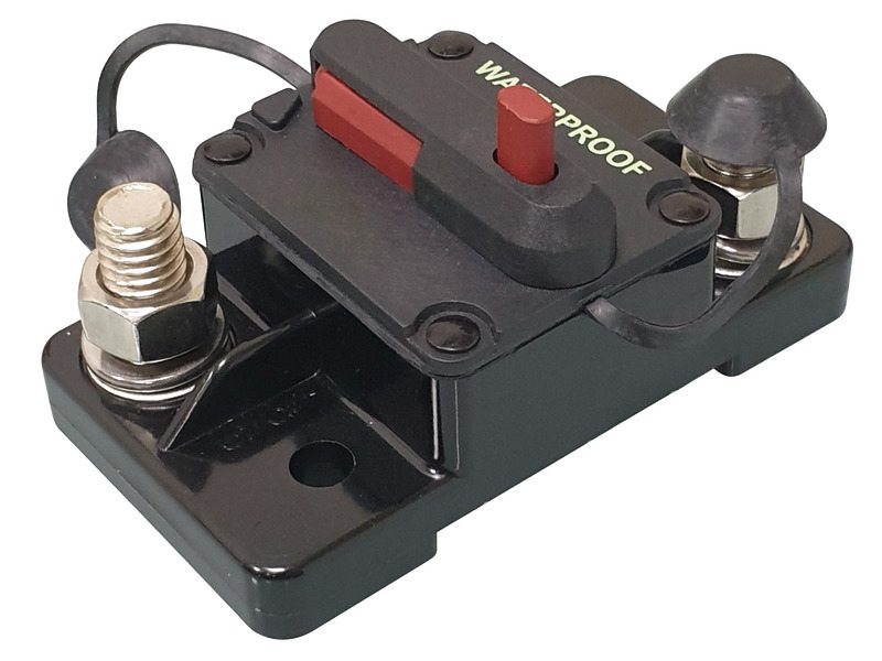 Riarmabili e sganciabili tramite apposita levetta, svolgono contemporaneamente funzioni di fusibile ed interruttore.Fabbricati in accordo con le norme USA SAE J1171 / SAE J1625.Voltaggio ammesso: max 48 V, temperatura d’esercizio: -32° + 92°.Con terminali elettrici da 3/8". IP67 Weatherproof.