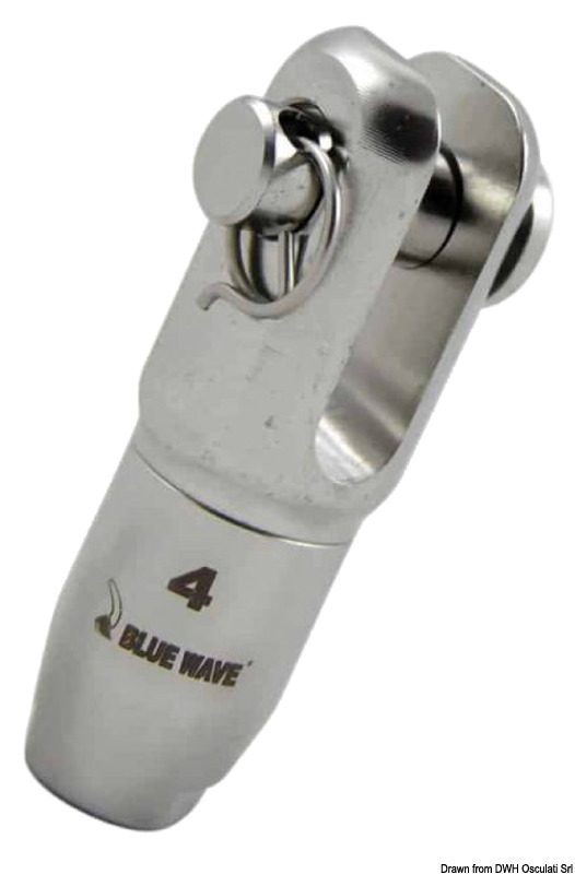 In acciaio inox 316 lucidato.