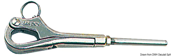 In acciaio inox lucidato a specchio, completo di terminale a pressare per draglie.