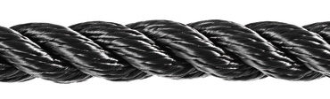 3-strand black Polypropylene rope 16 mm