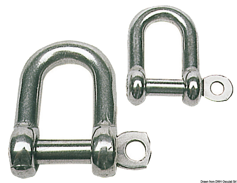 In acciaio inox AISI 316 lucidato. Forgiati e lucidati a specchio.