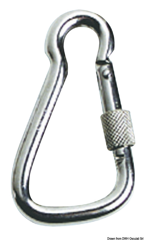 In acciaio inox AISI 316, aggancio senza appigli.