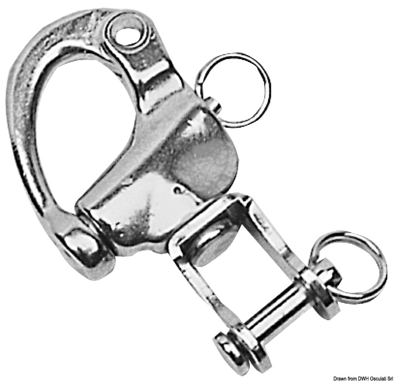 In acciaio inox lucidati a specchio . Occhio con grillo girevole.