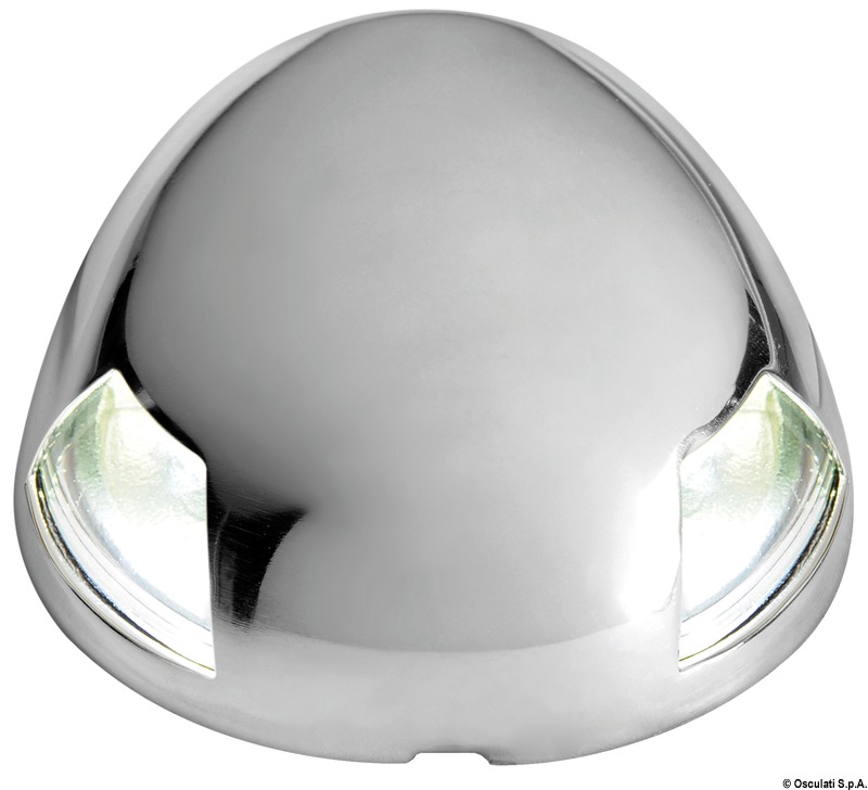 Certificate COLREG72 e ABYC-C5. Completamente in AISI 304 e corpo in policarbonato.