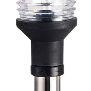 Per imbarcazioni < 20 m. Completamente in acciaio inox. Base in acciaio inox AISI 316 funge sia da portabandiera che da luce di coronamento.