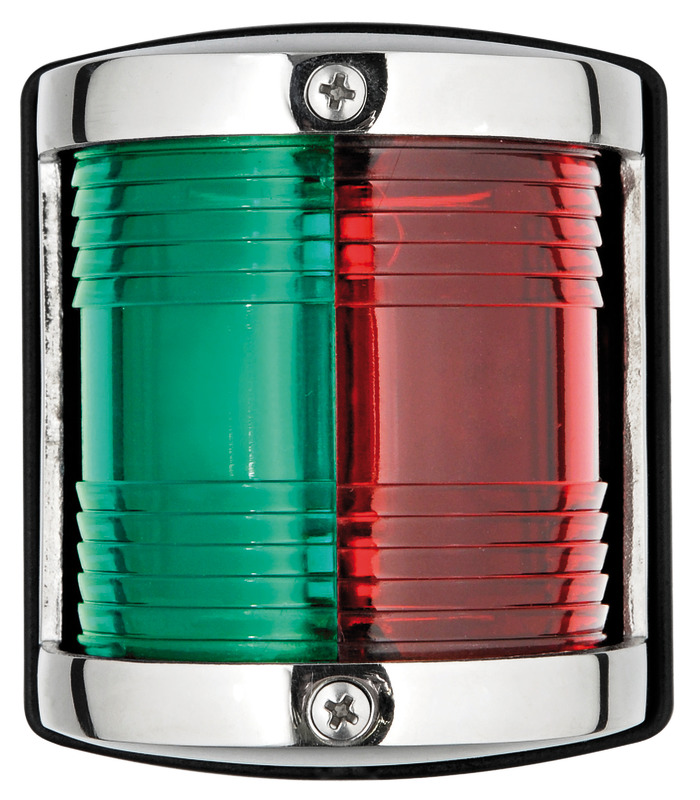 Fanalini in acciaio inox lucidato a specchio, approvati RINA in accordo al regolamento COLREG72.