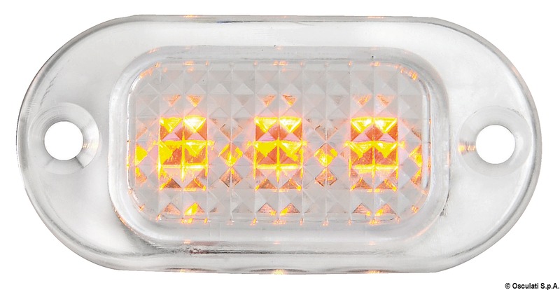 Corpo in policarbonato traslucido. Ghiera in acciaio inox. Adatta per illuminare gli scalini. Montaggio tramite viti.