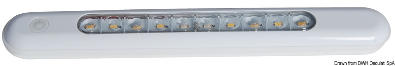 Sorgente luminosa LED SMD-HD alta efficenza bianca. Versione con base raggiata tramite guarnizione in morbido silicone, ideale per boma, roll bar gommoni ecc.