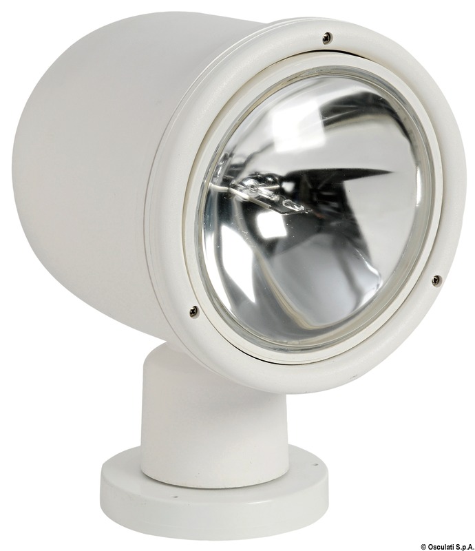 Questa tecologia comune sulle autovetture di alta gamma viene riversata in campo nautico.Il risultato è un faro con un fascio luminoso incredibilmente bianco e potente.Carcassa in ABS bianco UV resistente.Sorgente luminosa allo xenon 55 W.Completo di pannello stagno multi funzione.
