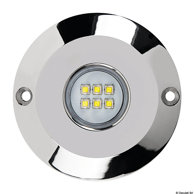 Carcassa in acciaio inox AISI 316 lavorate dal pieno con CNC. LED di ultima generazione di altissima resa, vetro in borosilicato anti-graffio.Fissaggio con viti senza incasso, versione colore unico bianco o blu con driver integrato 12/24 V.Si possono installare in serie.
